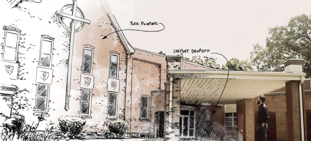Sketch over Faith Lutheran Church