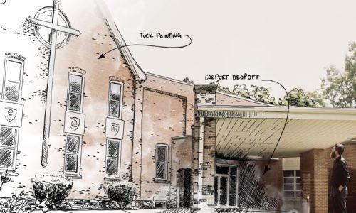 Sketch over Faith Lutheran Church