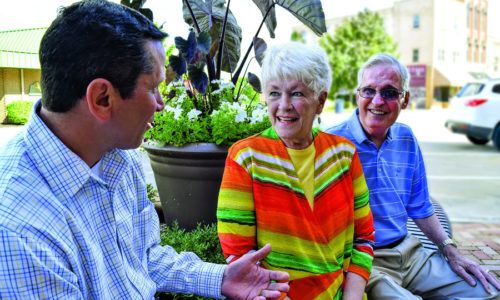 Pete McCown with Dick and Linda Armstrong