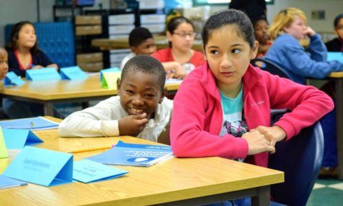 Elementary students in the classroom