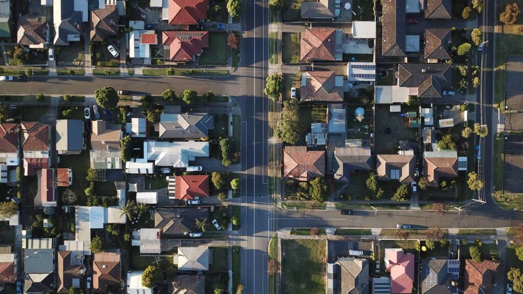Aerial view of a city