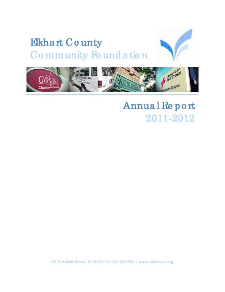 2012 Annual Report - Elkhart County Community Foundation