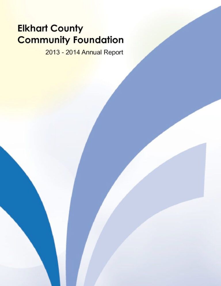 2014 Annual Report - Elkhart County Community Foundation